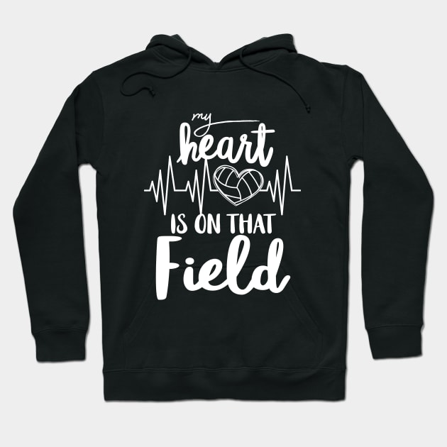 My Heart Is on that Field Volleyball T shirt Volleyball Lovers Hoodie by mommyshirts